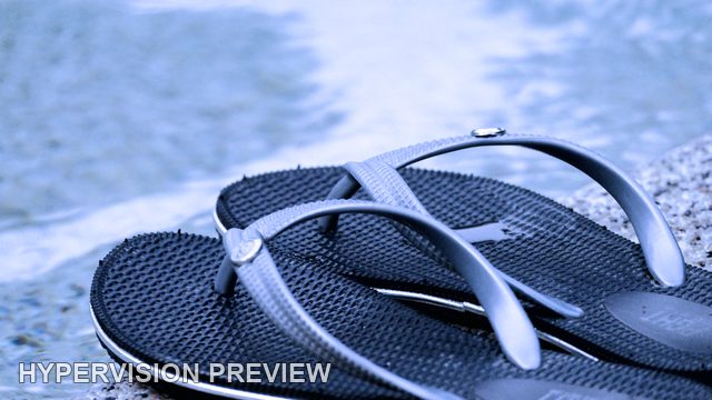 Poolside Thongs with a Cool Blue Grade