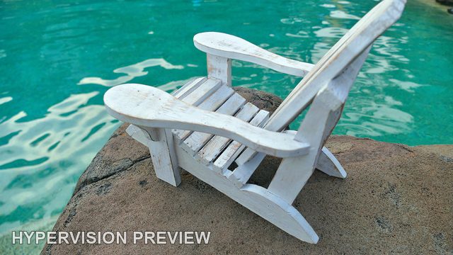 White Miniature Chair Viewed from Above