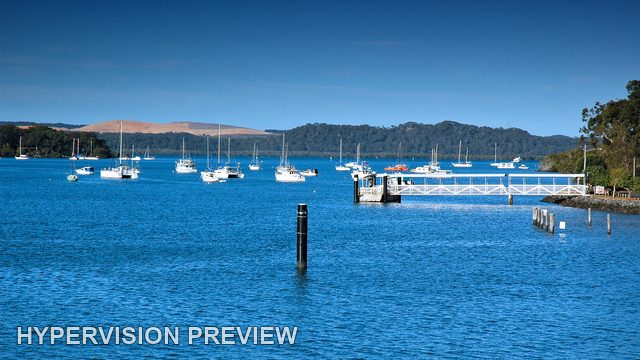 Moored Boats and Jetty on Southern Moreton Bay