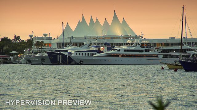 Historic Marina Mirage Waterfront in Golden Light