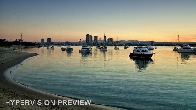 The Spit Sheltered Water and Boats at Dusk