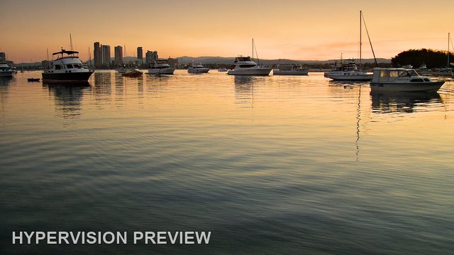 The Spit Sunset Boats on Calm Reflective Water