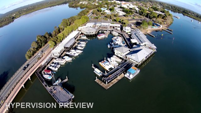 Noosa Marina Harbour from Above