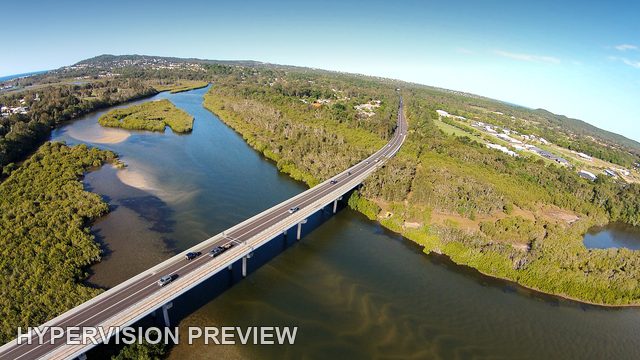 Diagonal Bridge Over Shallow Tidal Water
