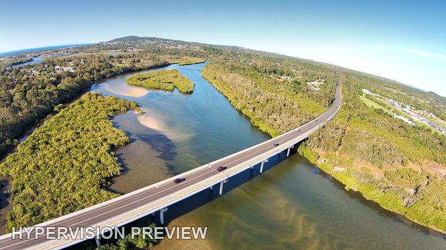 Curving Road Beside Tidal Islands