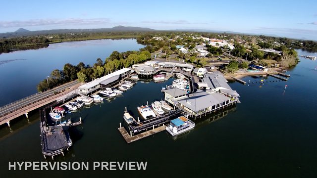 Noosa Marina and River Bridge Panorama