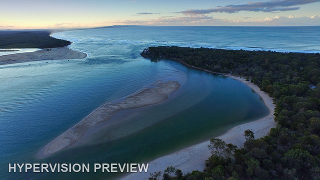 River-Mouth Sandbanks at Blue Hour