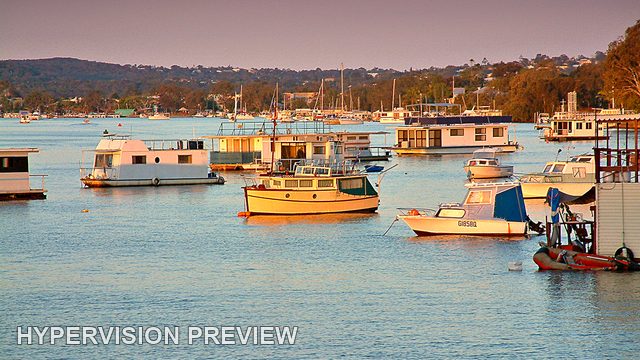 Yachts and Cabin Cruisers at River Moorings