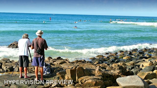 Watching the Surf from a Rocky Shore — Colour