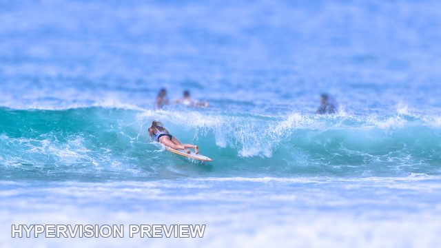 Surfer Crossing a Breaking Wave — Cool Blue