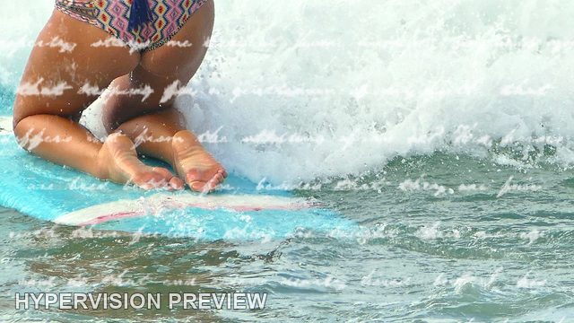 Kneeling on a Board in Whitewater — Soft Colour