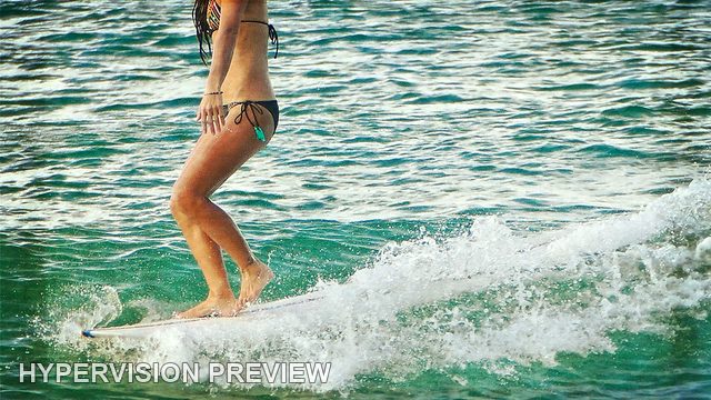 Standing on a Board Along a Small Wave — Textured Colour