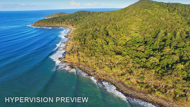 Forested Hillside Above a Noosa Surf Break — Colour