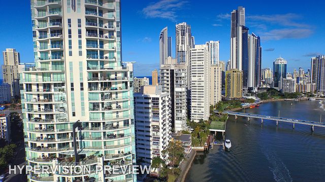 Near Tower and Riverfront Skyline on the Gold Coast