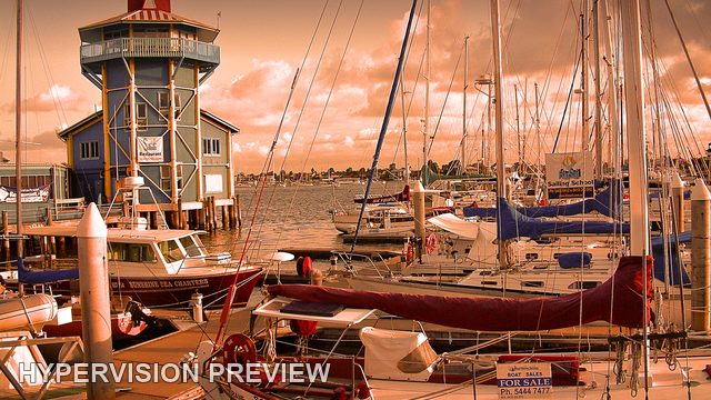 Mooloolaba Marina Tower and Yachts in a Warm Grade