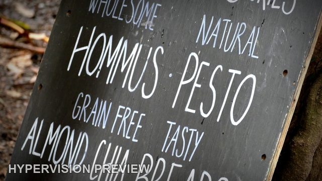 Handwritten Hommus and Pesto Market Blackboard
