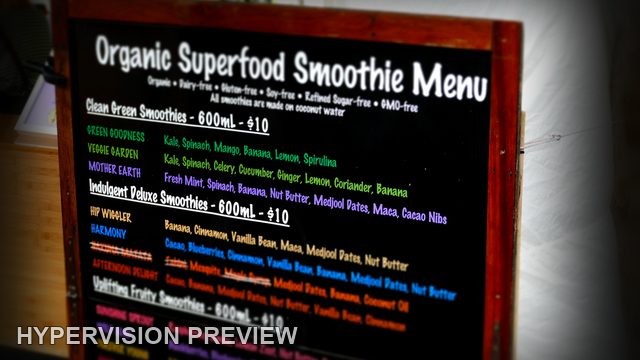 Organic Superfood Smoothie Menu Board