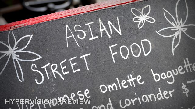 Asian Street Food Blackboard Heading