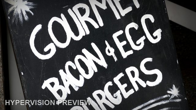 Bacon and Egg Burger Blackboard