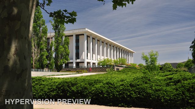 National Library of Australia Framed by Trees