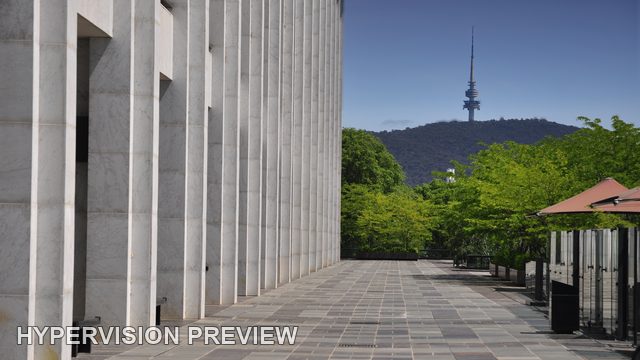National Library Colonnade towards Black Mountain