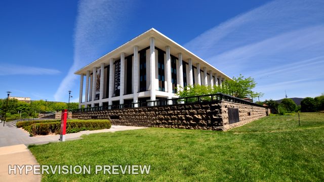 National Library above a Green Lawn