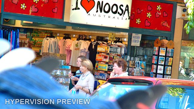 Noosa Souvenir Shop and Passing Street Activity