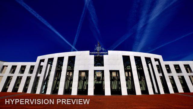 Parliament House Facade from a Low Angle