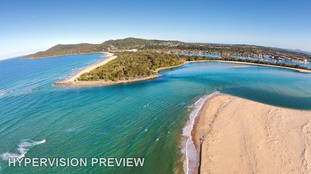 Noosa River Mouth Between Sandy Spits