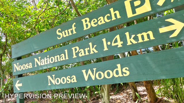 Angled Detail of Noosa Coastal Direction Signs