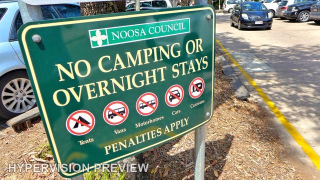 No Camping or Overnight Stays Council Sign
