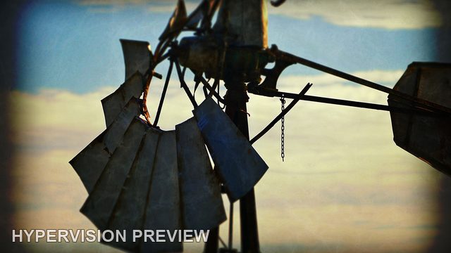 Damaged Windmill Blades with a Dark Vignette