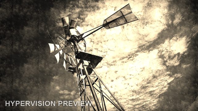 Windmill Tower with Dramatic Monochrome Texture