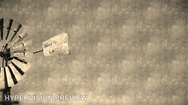 Left-Aligned Windmill with Sepia Grunge Texture
