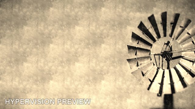 Right-Aligned Windmill with Weathered Sepia Texture