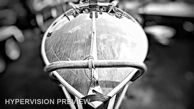 Pointed Timber Speedboat Bow - Black and White Detail Treatment