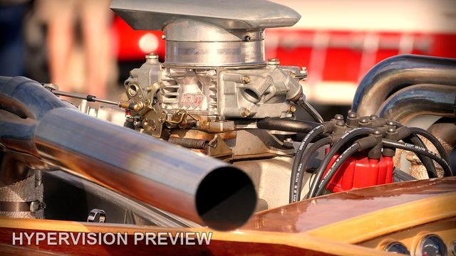 Powerboat Engine and Open Exhaust Pipe - Colour