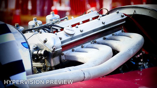 Boat Engine with Curved Exhaust Manifold - Colour