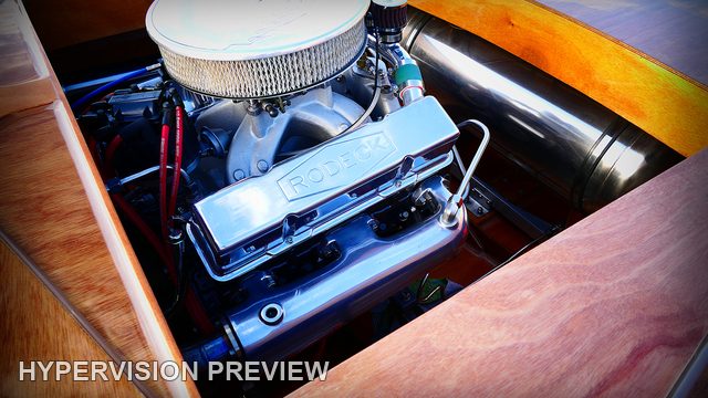 Engine within a Timber Boat Hull - Colour