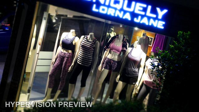 Angled Night View of an Activewear Storefront